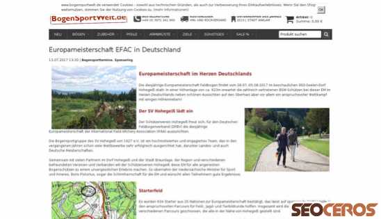 bogensportwelt.de/Europameisterschaft-EFAC-in-Deutschland desktop förhandsvisning