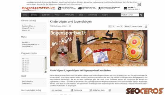 bogensportwelt.de/Flitzbogen-Flitzebogen-Kinderbogen-Jugendbogen-Holzbogen desktop előnézeti kép