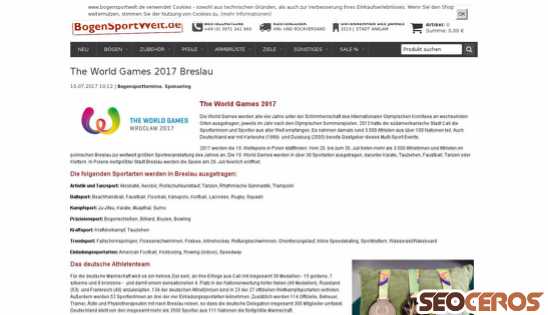 bogensportwelt.de/The-World-Games-2017-Breslau desktop Vorschau
