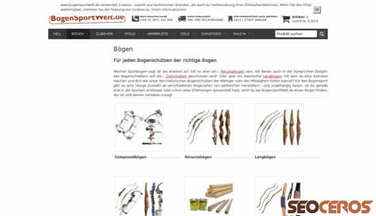 bogensportwelt.de/Bogen-kaufen-Compoundbogen-Bogensport-Flitzebogen desktop előnézeti kép