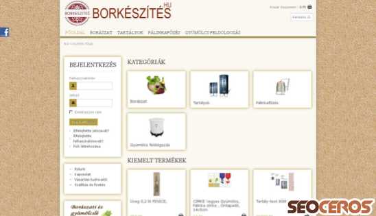 borkeszites.hu desktop förhandsvisning