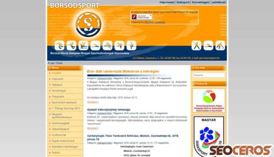 borsodsport.hu desktop előnézeti kép