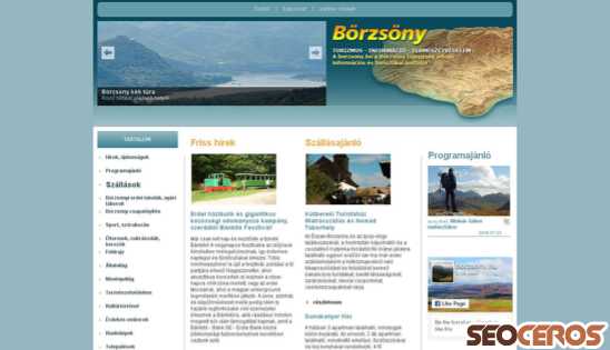 borzsony.hu desktop förhandsvisning