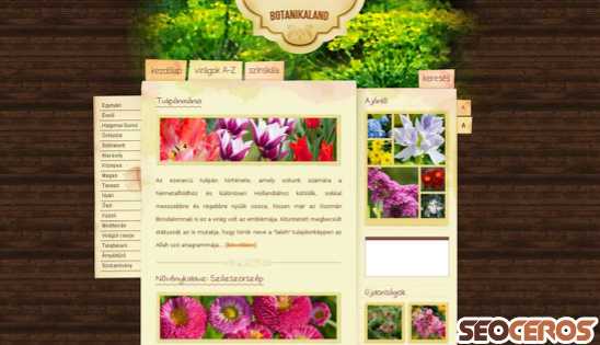 botanikaland.hu desktop förhandsvisning