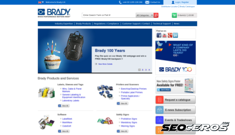 brady.co.uk desktop Vorschau