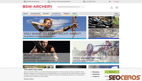bsw-archery.eu desktop előnézeti kép