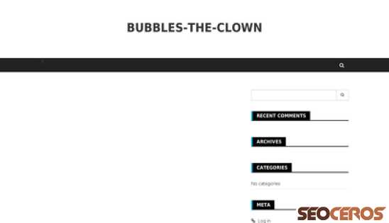 bubbles-the-clown.com desktop prikaz slike
