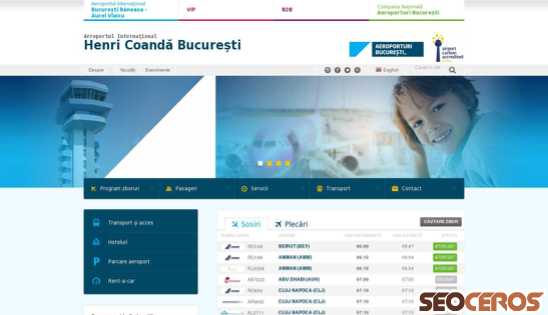 bucharestairports.ro desktop prikaz slike