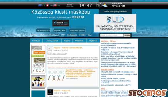 budapestportal.hu desktop obraz podglądowy