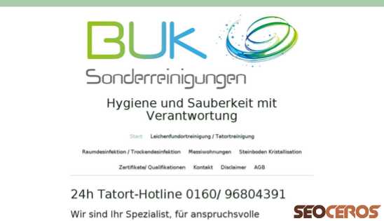 buk-sonderreinigungen.de desktop obraz podglądowy