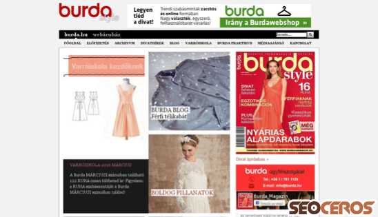 burda.hu desktop előnézeti kép