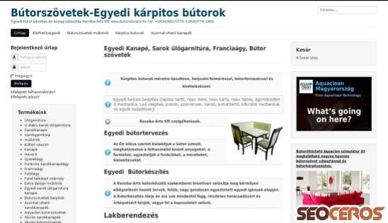 butorszivacs.hu desktop előnézeti kép