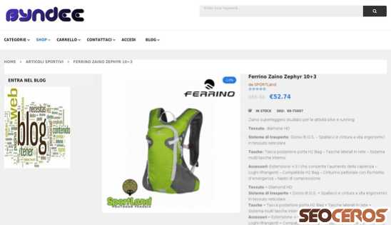 byndee.com/negozio/ferrino-zainozephyr-103 desktop förhandsvisning