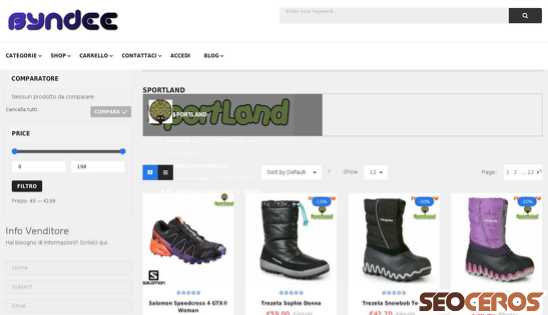 byndee.com/vendor/sportland desktop Vista previa