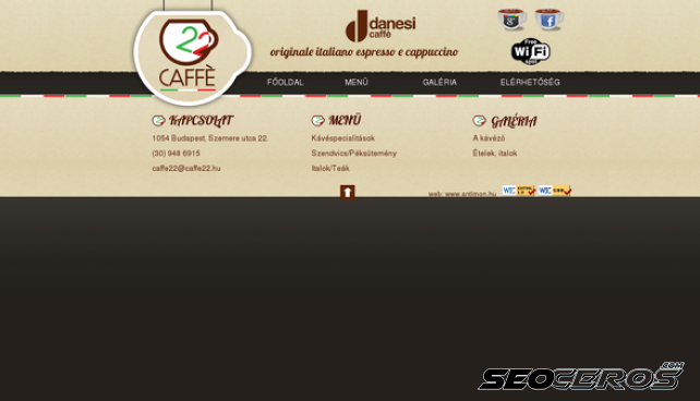 caffe22.hu desktop előnézeti kép