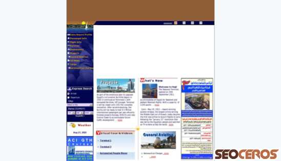 cairo-airport.com desktop preview