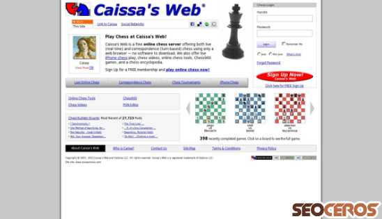 caissa.com desktop Vorschau