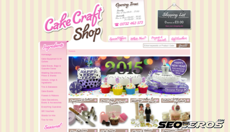 cakecraftshop.co.uk desktop előnézeti kép