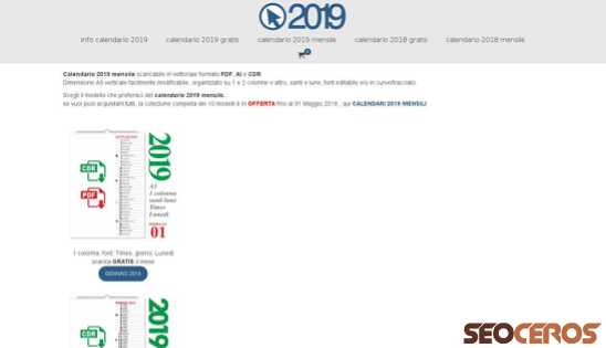 calendariomensile.it/2017 desktop náhľad obrázku