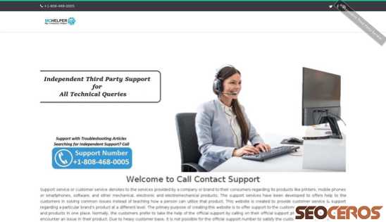 callcontactsupport.com desktop előnézeti kép