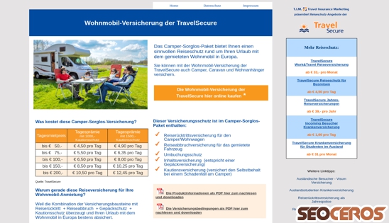 camper-reiseversicherung.de/wohnmobil-versicherung.html desktop Vorschau