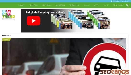 campingtrend.nl desktop prikaz slike