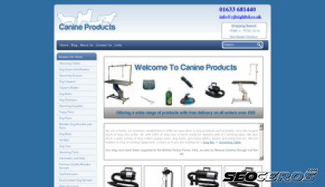 canineproducts.co.uk desktop náhľad obrázku