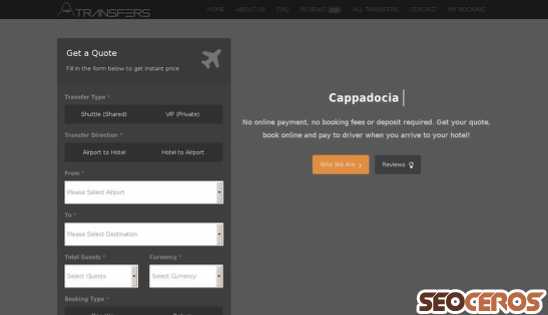 cappadocia-transfers.com desktop förhandsvisning