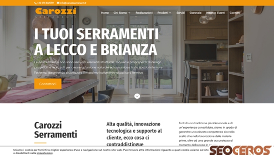 carozziserramenti.it desktop förhandsvisning