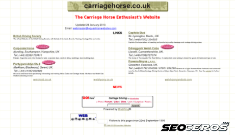carriagehorse.co.uk desktop náhled obrázku