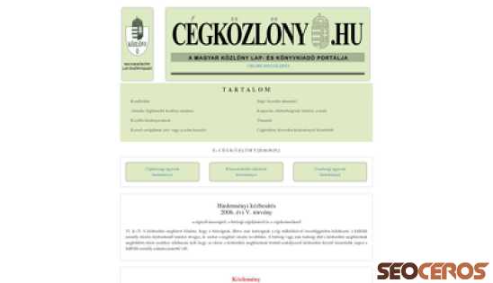 cegkozlony.hu desktop előnézeti kép