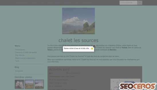 chaletlessources.ch desktop förhandsvisning