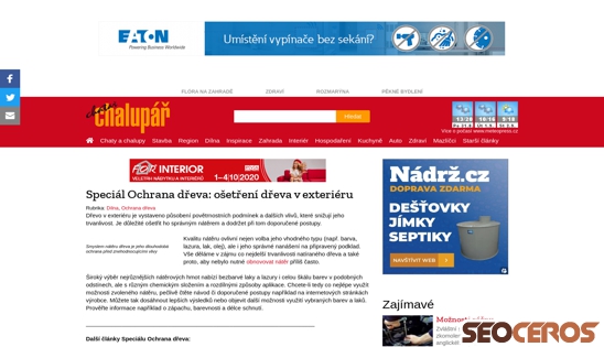 chatar-chalupar.cz/osetreni-dreva-v-exterieru desktop náhled obrázku