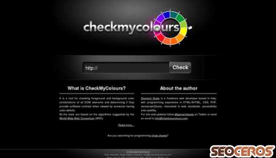 checkmycolours.com desktop előnézeti kép
