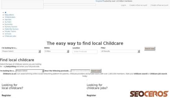 childcare.co.uk desktop vista previa