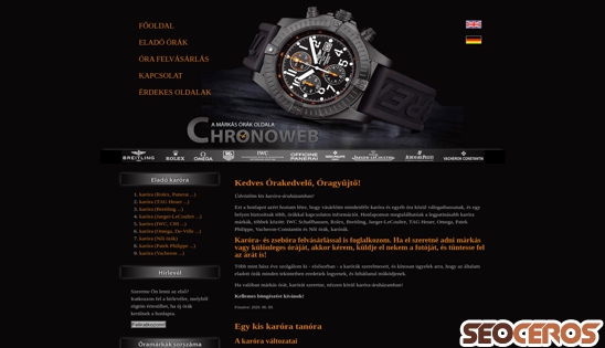 chronoweb.hu desktop obraz podglądowy