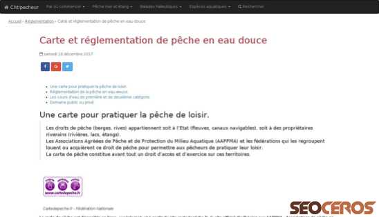 chtipecheur.com/post/carte-et-reglementation-de-peche-en-eau-douce-1291 desktop előnézeti kép
