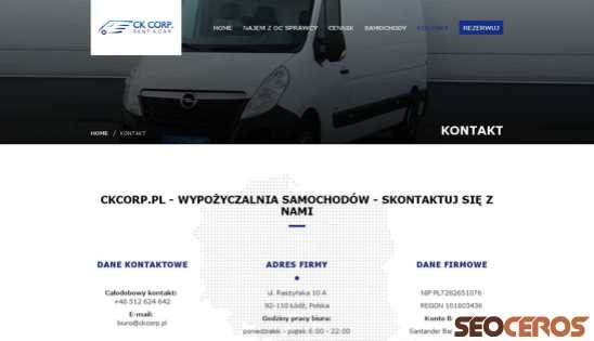 ckcorp.pl/kontakt desktop Vista previa