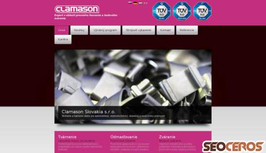 clamason.sk desktop náhled obrázku