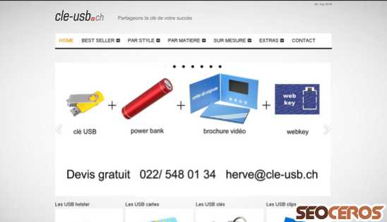 cle-usb.ch desktop Vorschau