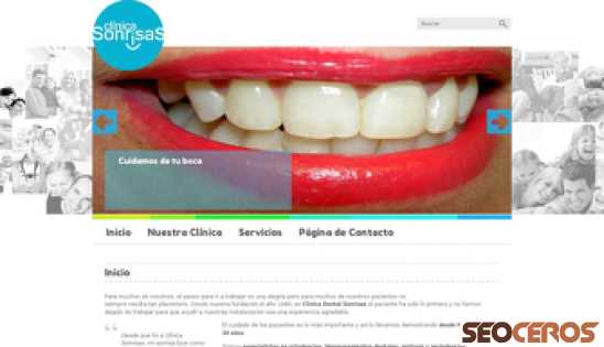 clinicadentalsonrisas.es desktop előnézeti kép
