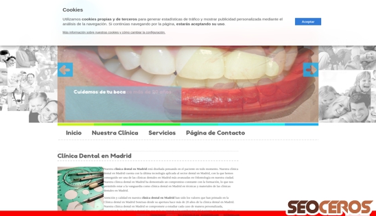 clinicadentalsonrisas.es/?page_id=25 desktop förhandsvisning