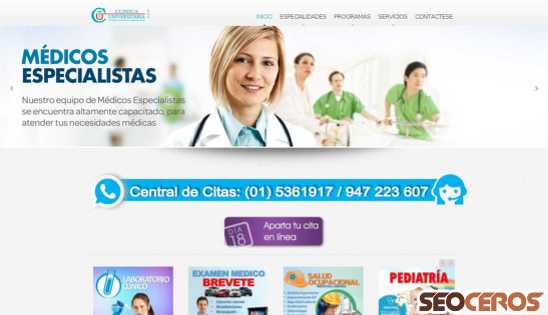 clinicauniversitaria.com.pe desktop előnézeti kép