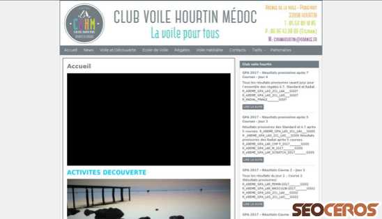 club-voile-hourtin.fr desktop prikaz slike