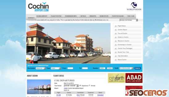 cochinairport.com desktop náhľad obrázku
