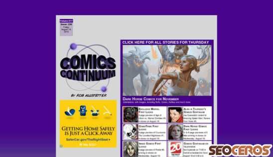 comicscontinuum.com desktop előnézeti kép