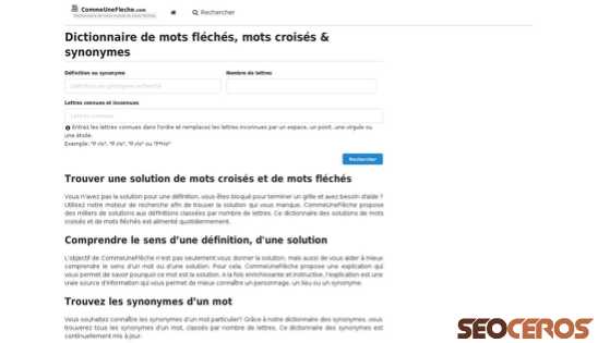 commeunefleche.com desktop náhled obrázku