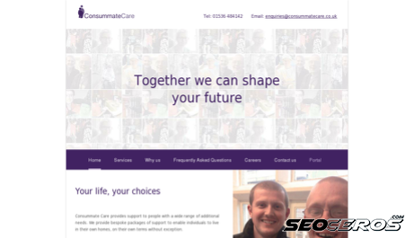 consummatecare.co.uk desktop förhandsvisning
