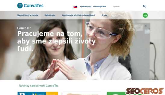 convatec.sk desktop náhled obrázku