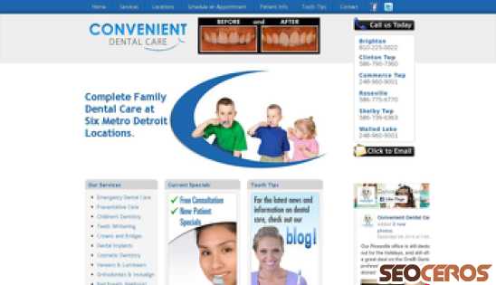 convenientdentalcare.com desktop vista previa
